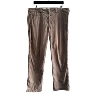 Nau Organic Cotton Blend Khaki Tech Pants Button Fly Minimal Spring Summer